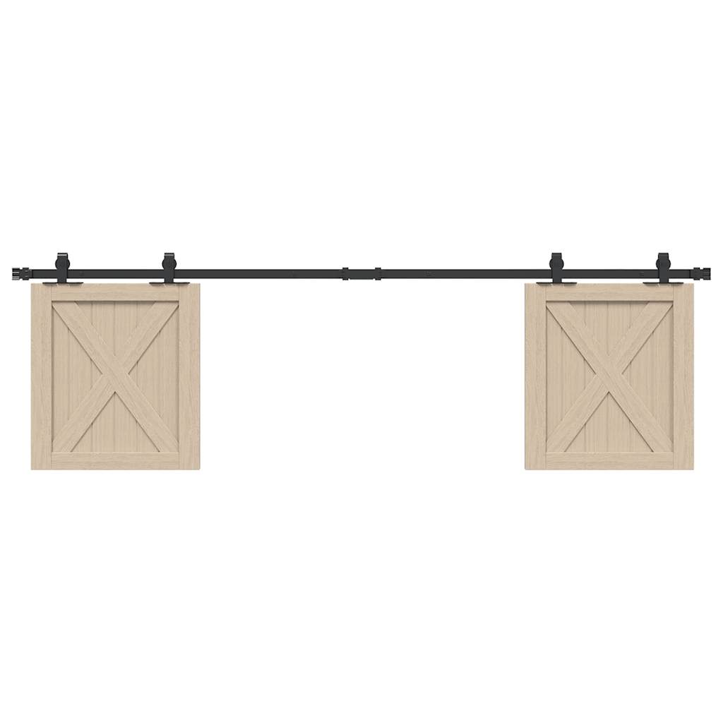 Vidaxl ophangset voor schuifdeur 183 cm koolstofstaal
