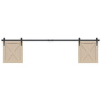 Vidaxl ophangset voor schuifdeur 213 cm koolstofstaal