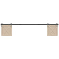 Vidaxl ophangset voor schuifdeur 244 cm koolstofstaal