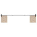 Vidaxl ophangset voor schuifdeur 244 cm koolstofstaal