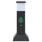 Vidaxl tuinstopcontact met lamp en grondpin 2-wegs 16x16x39,5 cm