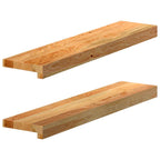 Vidaxl vensterbanken 2 st 70x15x2 cm massief eikenhout lichtbruin