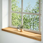 Vidaxl vensterbanken 2 st 110x25x2 cm massief eikenhout lichtbruin