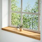Vidaxl vensterbanken 2 st 120x25x2 cm massief eikenhout lichtbruin