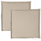 Vidaxl tuinzitkussens 2 st vierkant 45x45x2 cm taupe