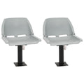 Vidaxl 4-delige bootstoelenset inklapbaar 48x51x41 cm grijs