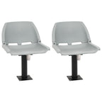 Vidaxl 4-delige bootstoelenset inklapbaar 48x51x41 cm grijs
