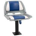 Vidaxl 2-delige bootstoelenset inklapbaar 48x51x41 cm blauw en wit