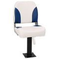 Vidaxl bootstoel 1 set inklapbaar 41x36x48 cm blauw en wit