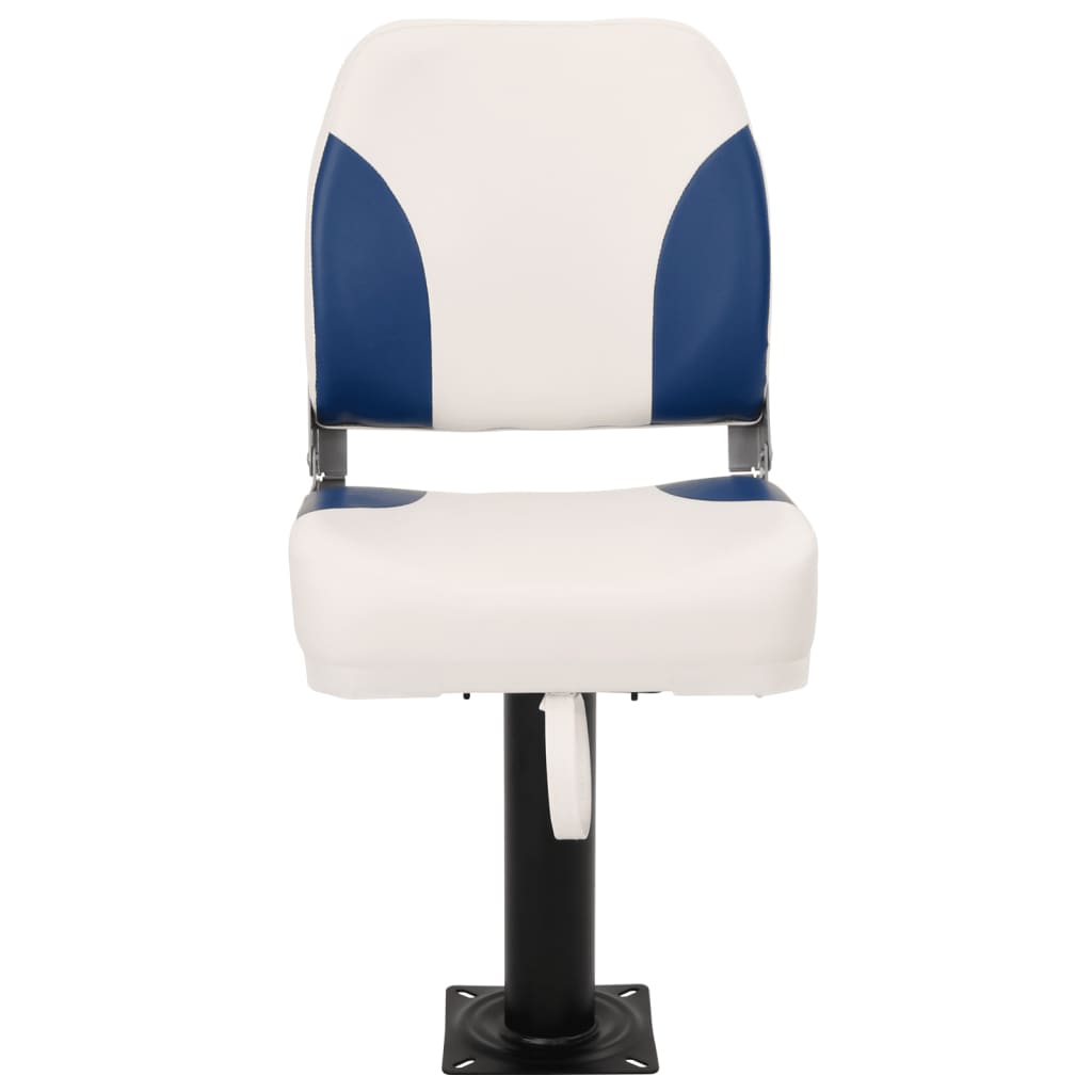 Vidaxl bootstoel 1 set inklapbaar 41x36x48 cm blauw en wit