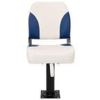 Vidaxl bootstoel 2 set inklapbaar 41x36x48 cm blauw en wit