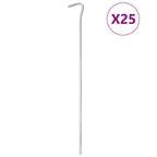 Vidaxl tentharingen 25 st ø7 mm 30 cm gegalvaniseerd staal
