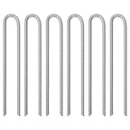 Vidaxl tentharingen 6 st u-vormig ø12 mm 41,5 cm gegalvaniseerd staal