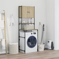 Vidaxl wasmachinekast 68x48,5x194 cm sonoma eikenkleurig