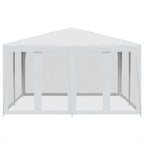 Vidaxl partytent met 8 mesh zijwanden 4x4 m hdpe wit
