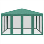 Vidaxl partytent met 8 mesh zijwanden 4x4 m hdpe groen