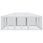 Vidaxl partytent met 10 mesh zijwanden 6x4 m hdpe wit