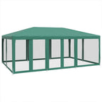 Vidaxl partytent met 10 mesh zijwanden 6x4 m hdpe groen