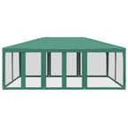 Vidaxl partytent met 10 mesh zijwanden 6x4 m hdpe groen