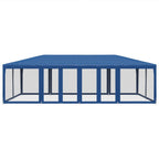 Vidaxl partytent met 12 mesh zijwanden 8x4 m hdpe blauw