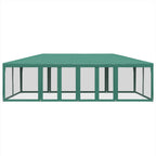 Vidaxl partytent met 12 mesh zijwanden 8x4 m hdpe groen