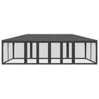 Vidaxl partytent met 12 mesh zijwanden 8x4 m hdpe antracietkleurig