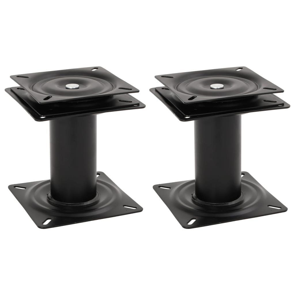Vidaxl bootstoelpoten 2 st met 360° draaiplateau staal