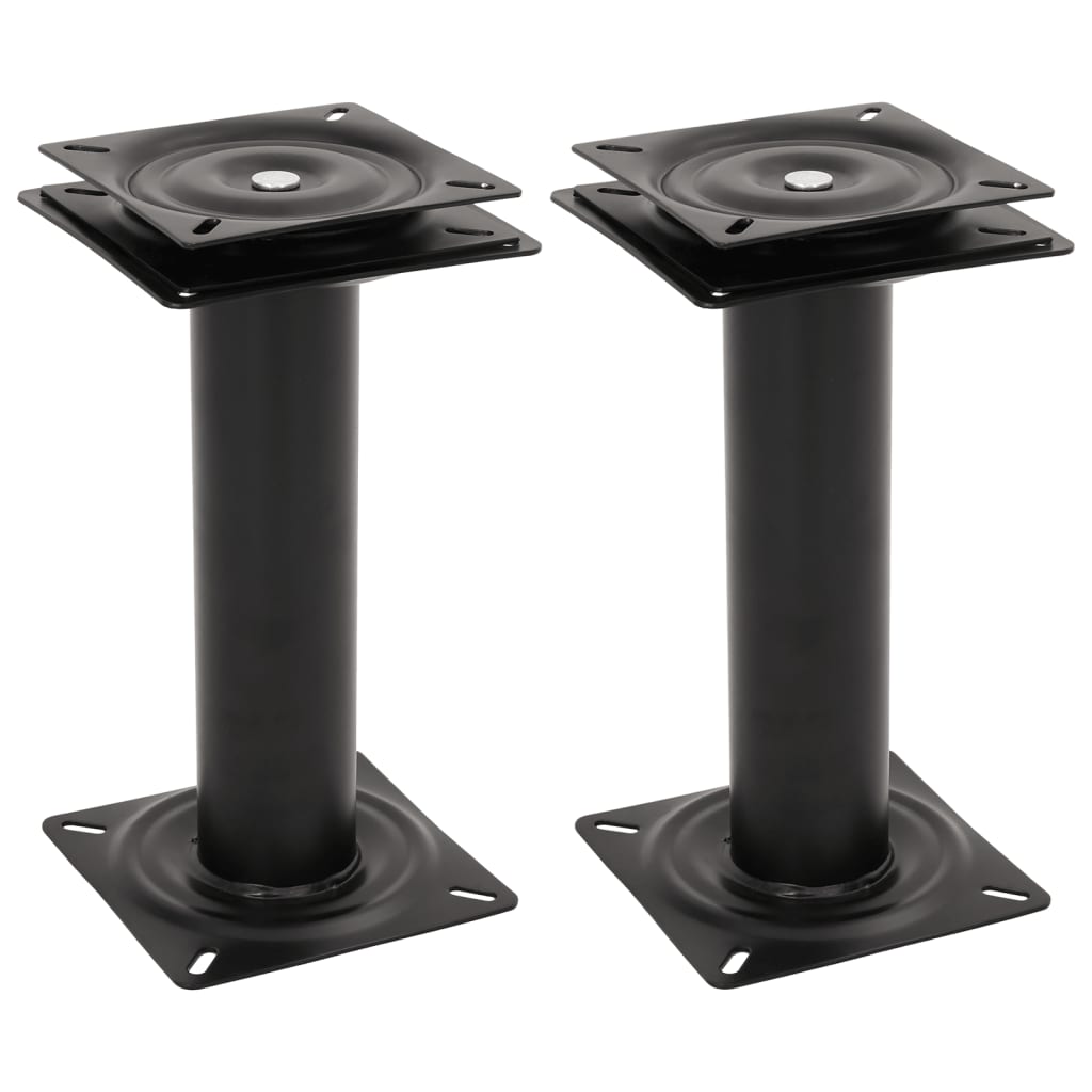 Vidaxl bootstoelpoten 2 st met 360° draaiplateau staal