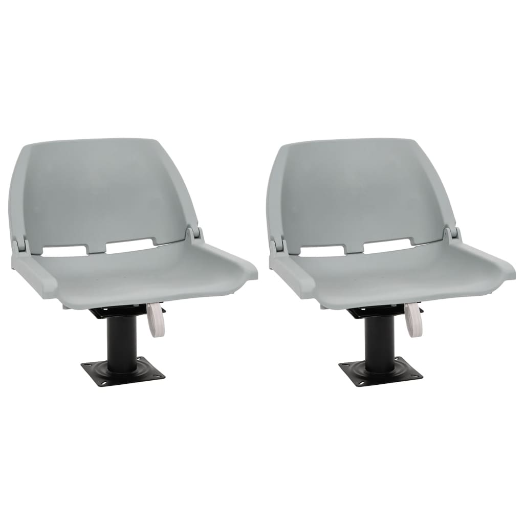 Vidaxl bootstoelen 2 st met poot 360° draaibaar