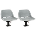 Vidaxl bootstoelen 2 st met poot 360° draaibaar