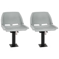 Vidaxl bootstoelen 2 st met poot 360° draaibaar