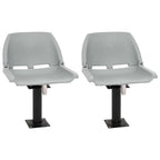 Vidaxl bootstoelen 2 st met poot 360° draaibaar