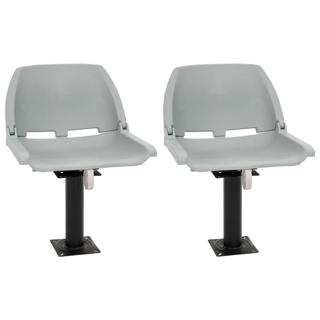 Vidaxl bootstoelen 2 st met poot 360° draaibaar