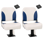 Vidaxl bootstoelen 2 st met poot 360° draaibaar
