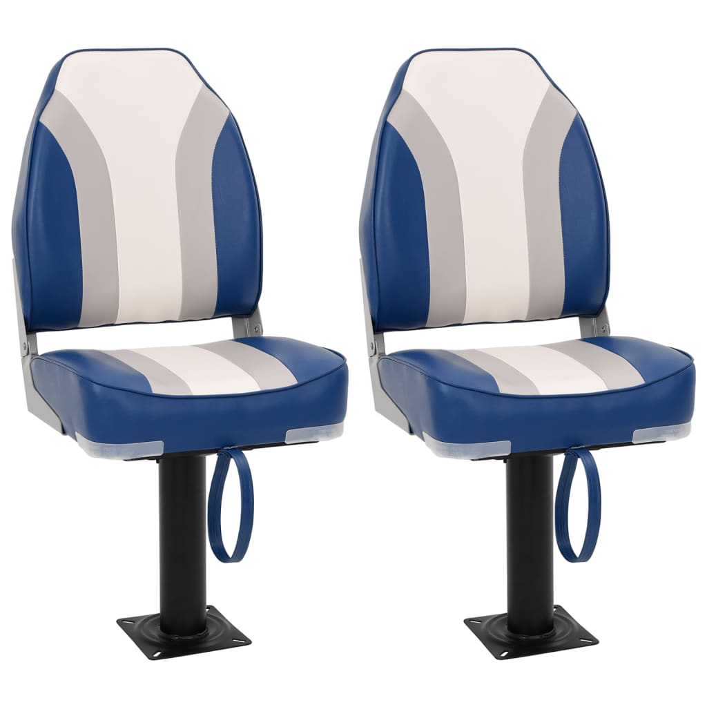 Vidaxl bootstoelen 2 st met poot 360° draaibaar