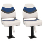 Vidaxl bootstoelen 2 st met poot 360° draaibaar