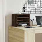 Vidaxl bureau organiser 36x26x29,5 cm bewerkt hout bruin eikenkleurig