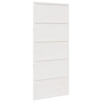 Vidaxl schuifdeur 90x208 cm massief grenenhout wit