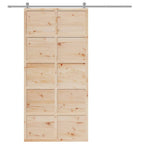 Vidaxl schuifdeur 100x208 cm massief grenenhout
