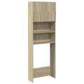 Vidaxl wasmachinekast 64x25,5x190 cm bewerkt hout sonoma eikenkleurig