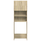 Vidaxl wasmachinekast 64x25,5x190 cm bewerkt hout sonoma eikenkleurig