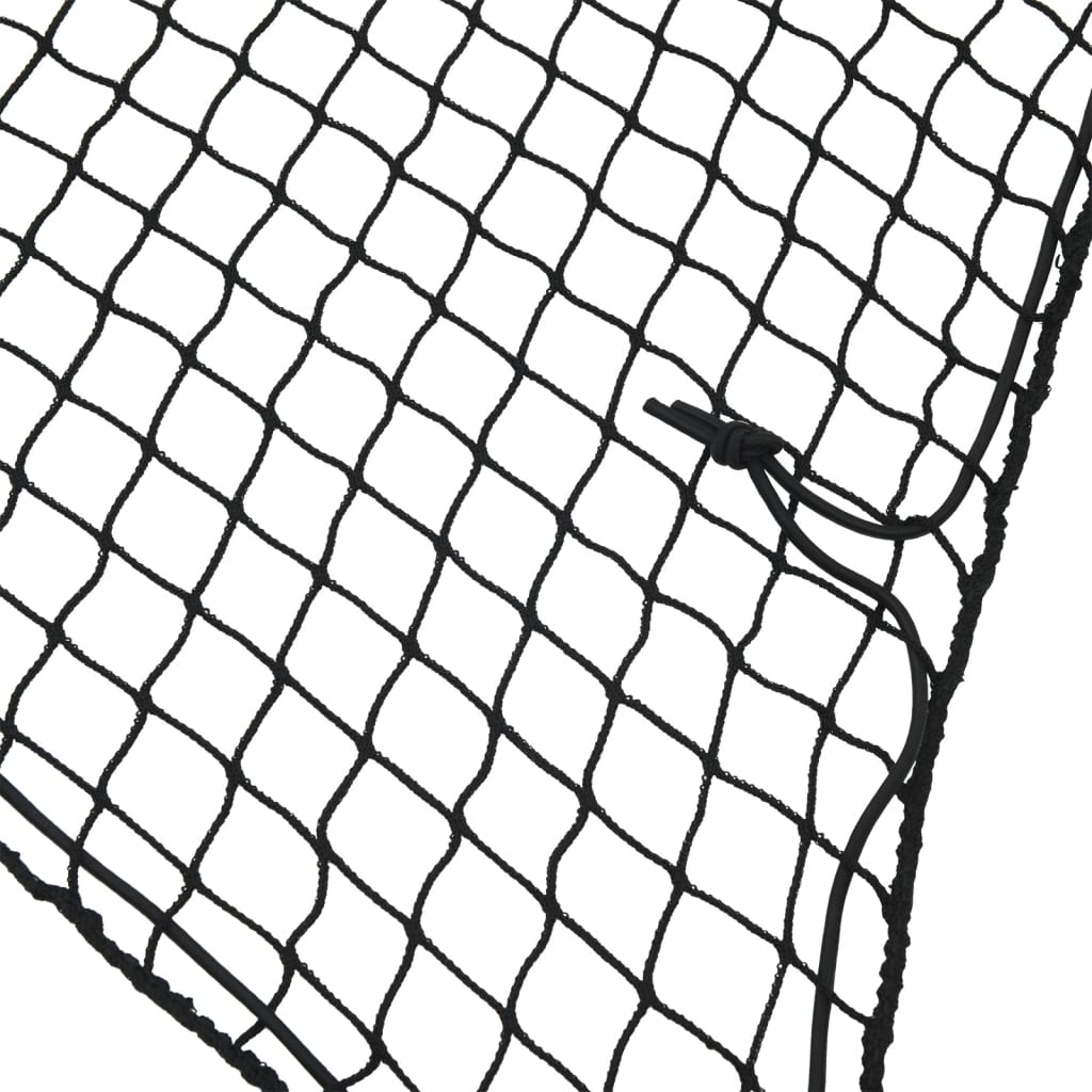 Vidaxl aanhangwagennet elastisch touw 5x3 m polypropeen zwart