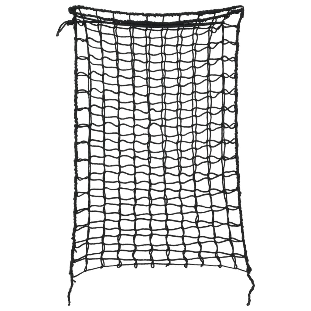 Vidaxl hooinetten 2 st 75x50 cm rond polypropeen zwart