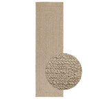 Vidaxl vloerkleed zizur beige binnen en buiten 80x250 cm jute look