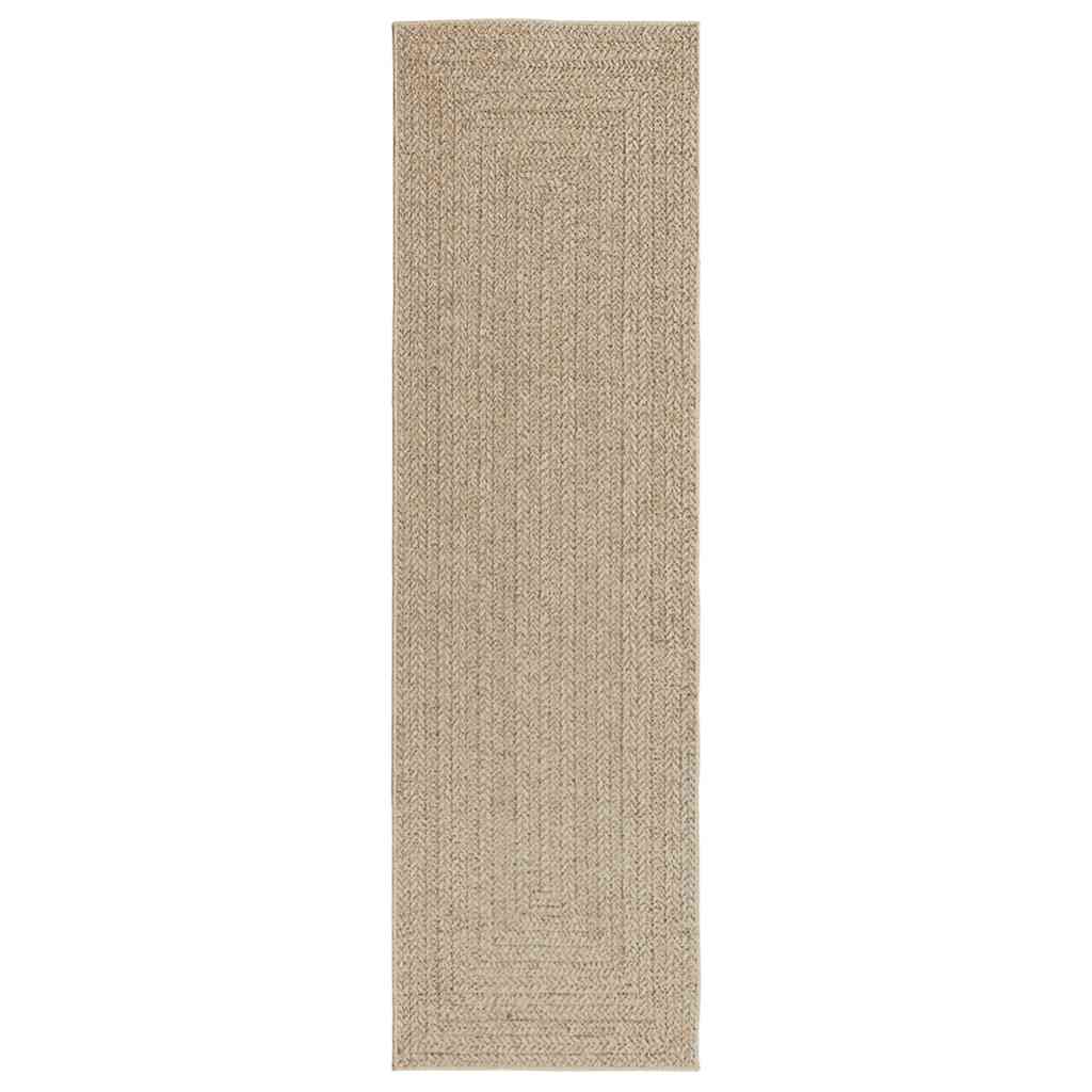 Vidaxl vloerkleed zizur beige binnen en buiten 80x250 cm jute look