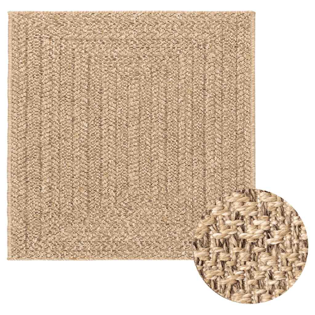Vidaxl vloerkleed zizur beige binnen en buiten 200x290 cm jute look