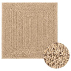 Vidaxl vloerkleed zizur beige binnen en buiten 200x290 cm jute look