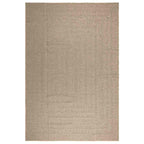 Vidaxl vloerkleed zizur beige binnen en buiten 240x340 cm jute look