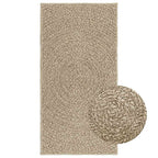 Vidaxl vloerkleed zizur beige binnen en buiten 60x110 cm jute look