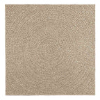 Vidaxl vloerkleed zizur beige binnen en buiten 120x120 cm jute look